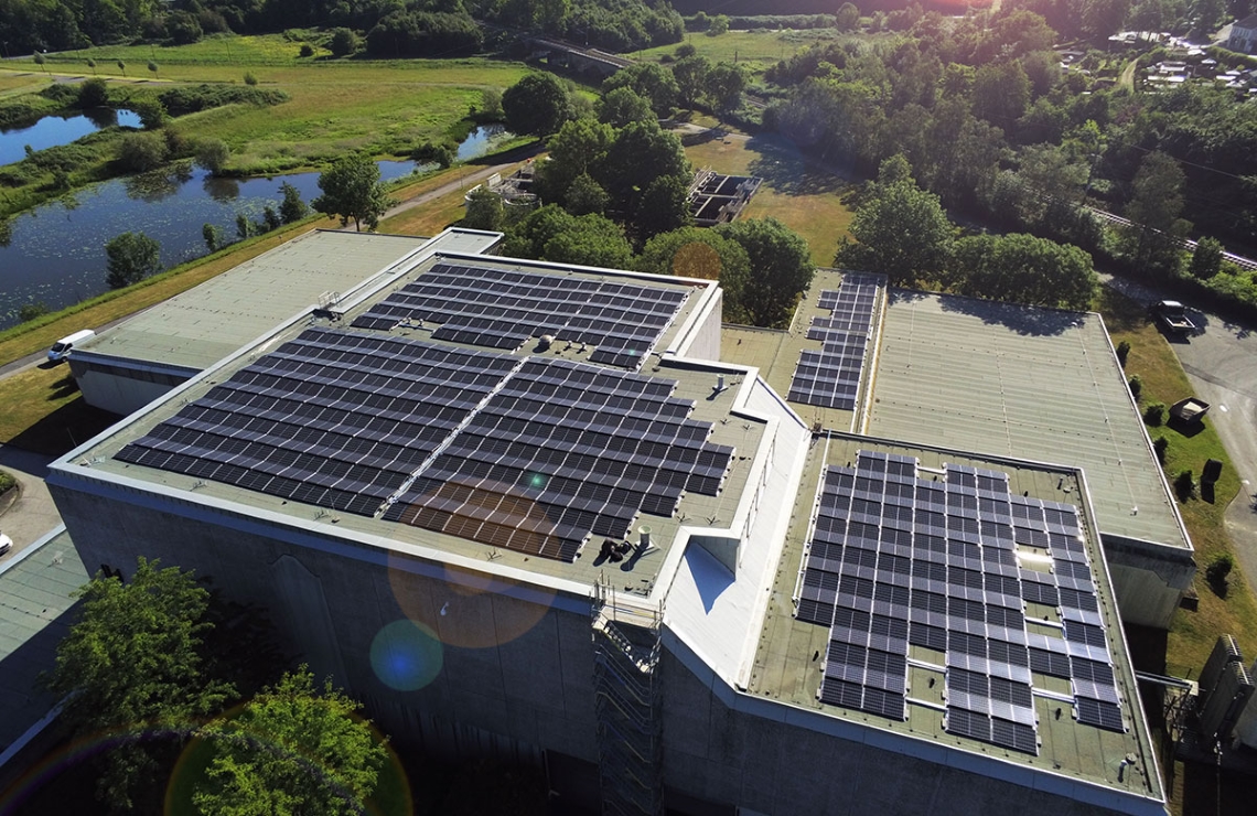 SENS implements PV system on the roof of the Essen waterworks