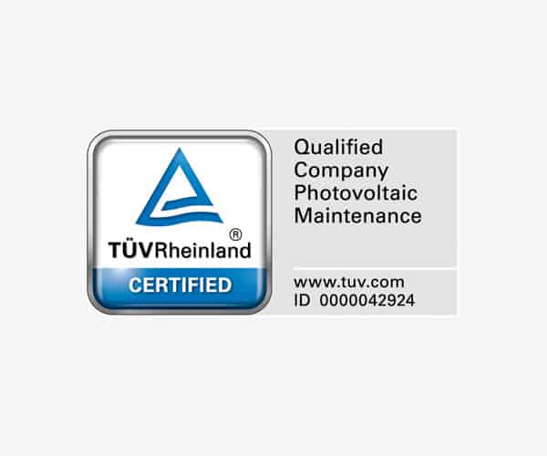 TÜV-certified specialist company for the maintenance of PV systems
