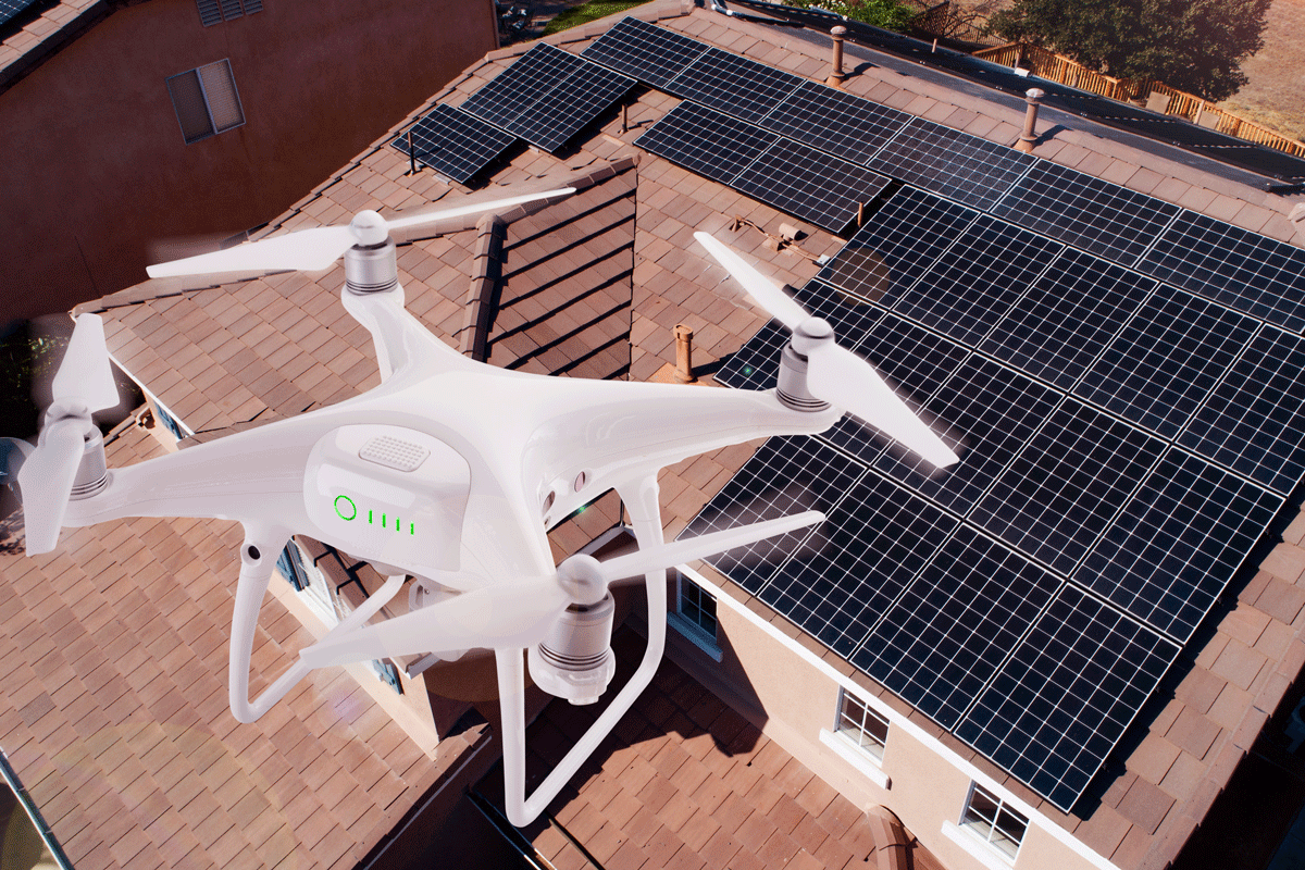 3D planning with drones PV system Iqony Solar Energy Solutions